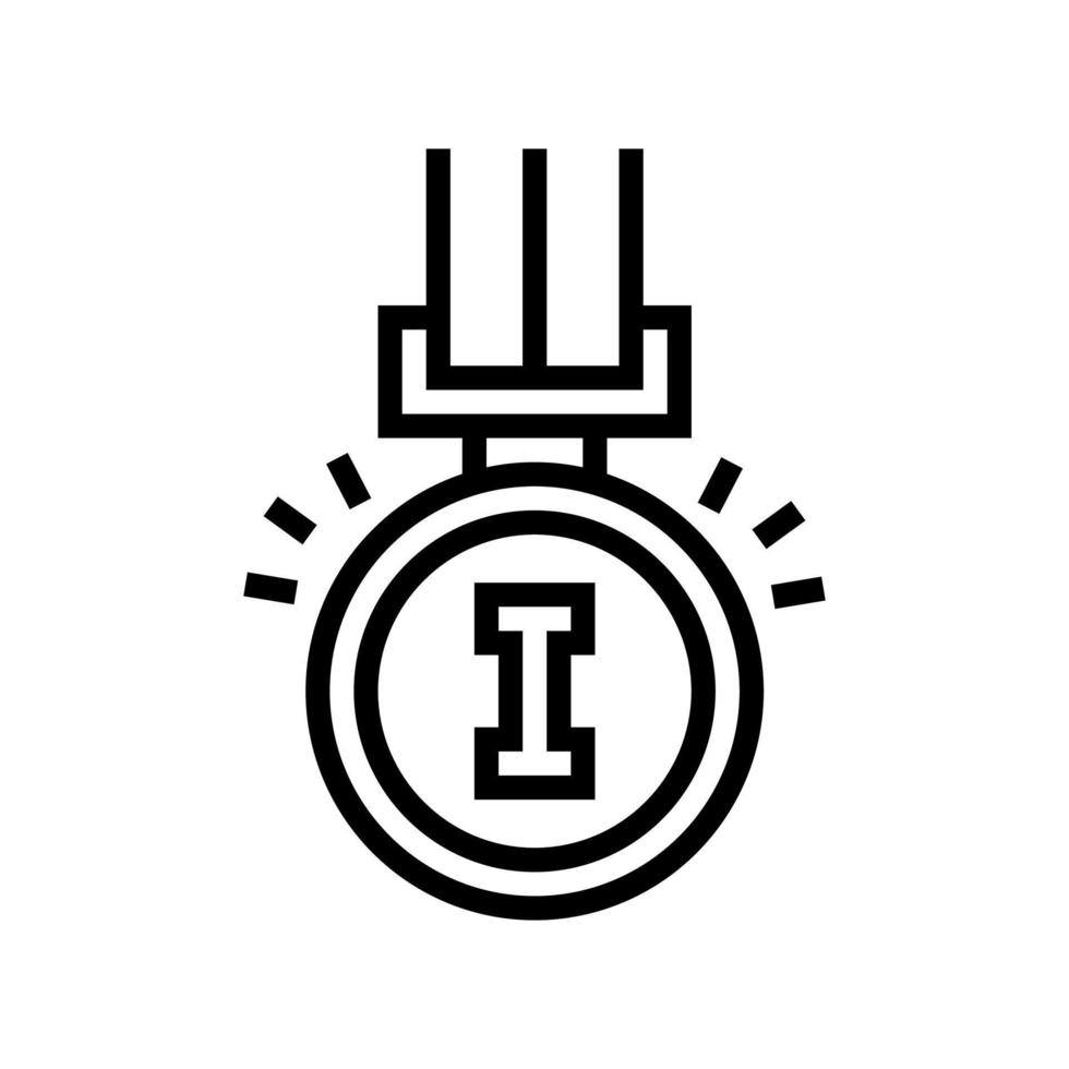 Champion Award Linie Symbol Vektor Illustration