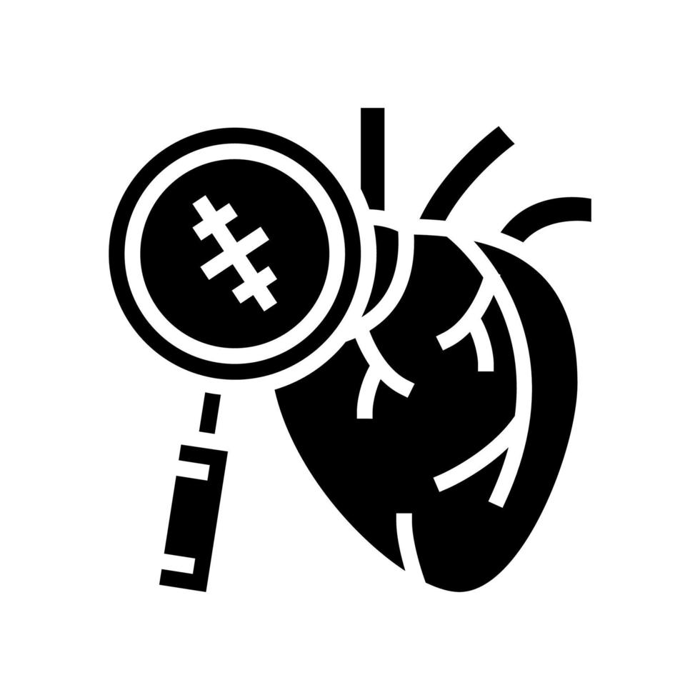 Abbildung des Glyphen-Symbols für Herzoperationen vektor