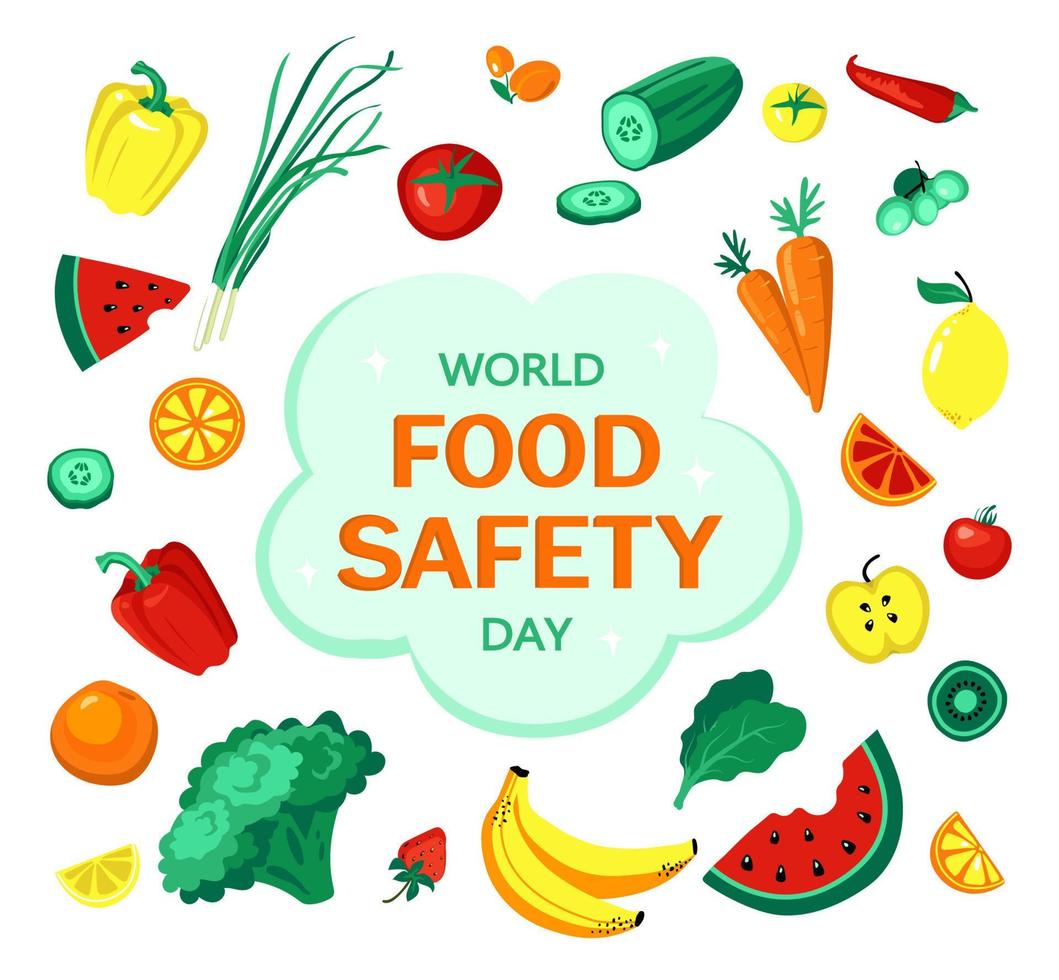 världsdagen för livsmedelssäkerhet vektor