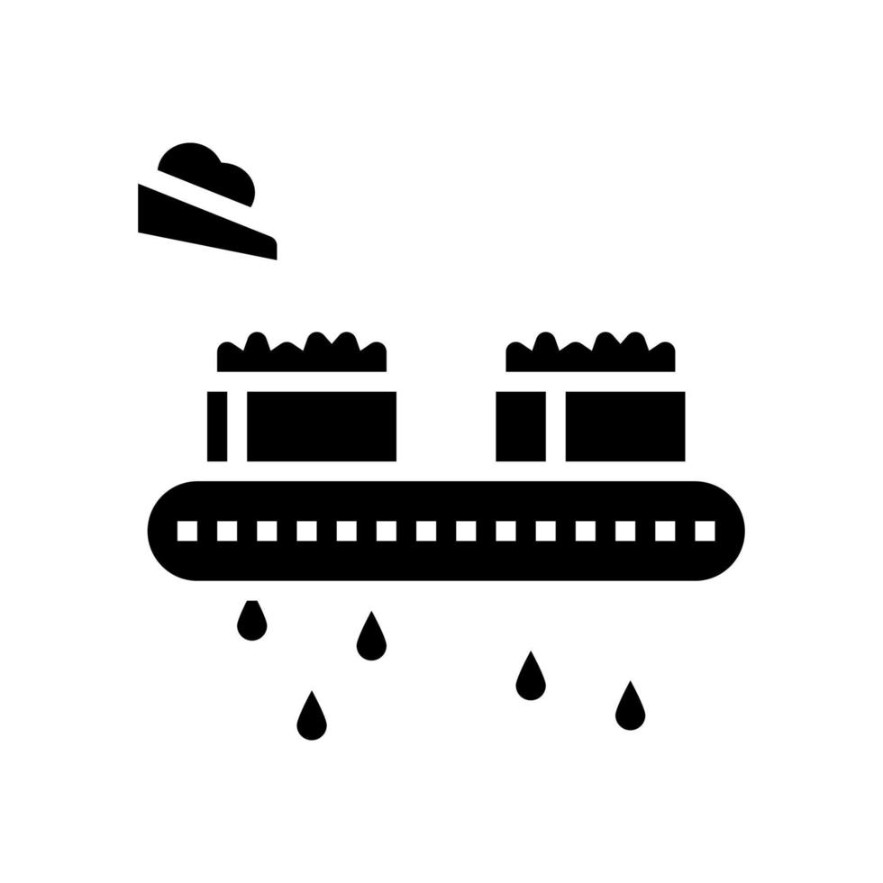 dränera ostproduktion glyfikon vektorillustration vektor