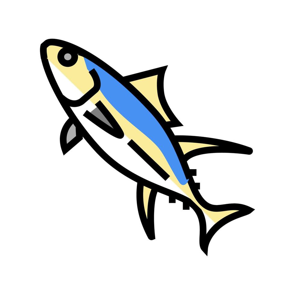 Gelbflossen-Thunfisch Farbe Symbol Vektor Illustration