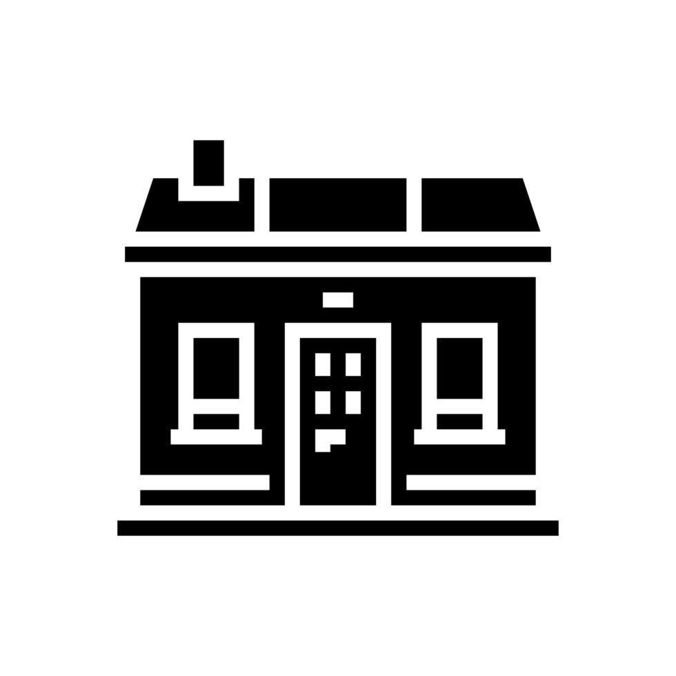Tiny Home Haus Glyphen-Symbol-Vektor-Illustration vektor