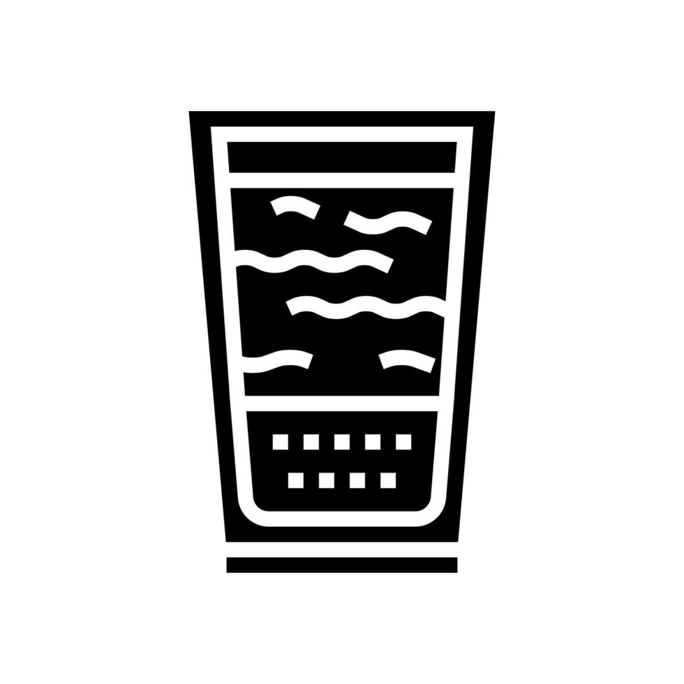 flache weiße Kaffee-Glyphen-Symbol-Vektor-Illustration vektor