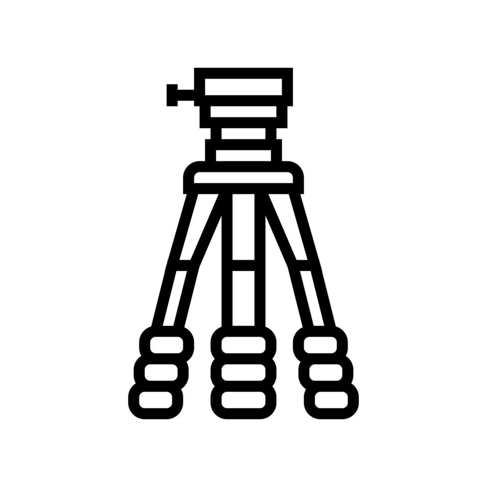 stativ för foto kamera linje ikon vektor illustration