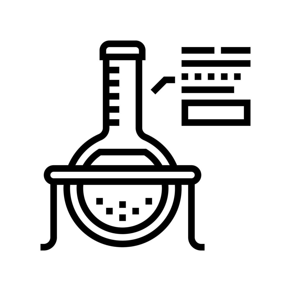 kemisk vätska i glödlampa ikon vektor isolerade illustration