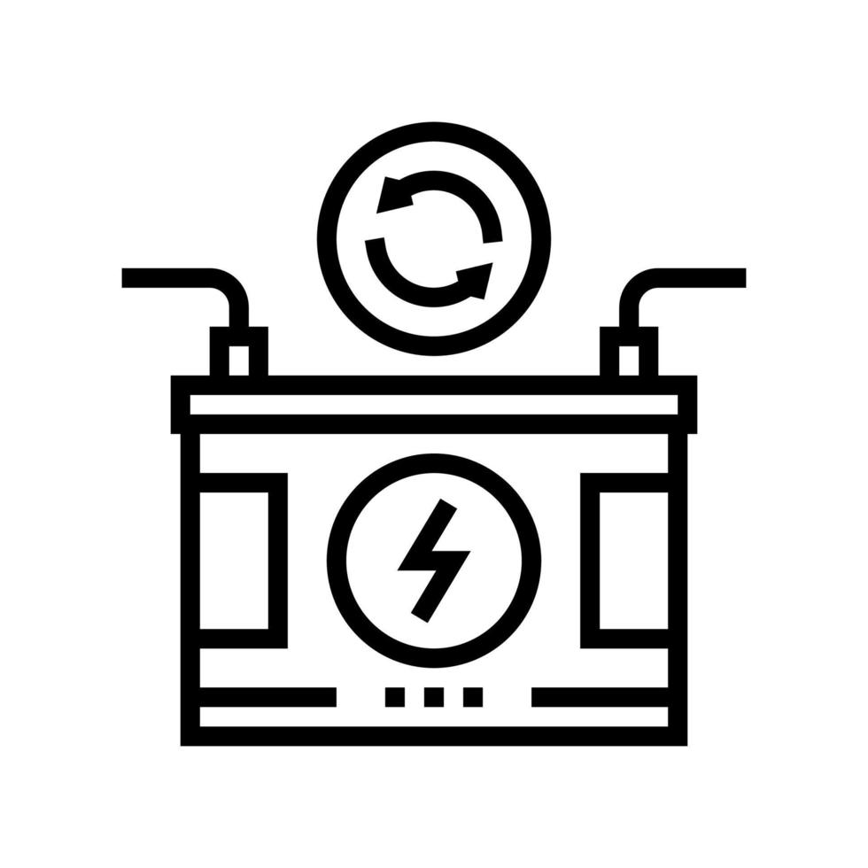 Batterie Energiesparlinie Symbol Vektor Illustration
