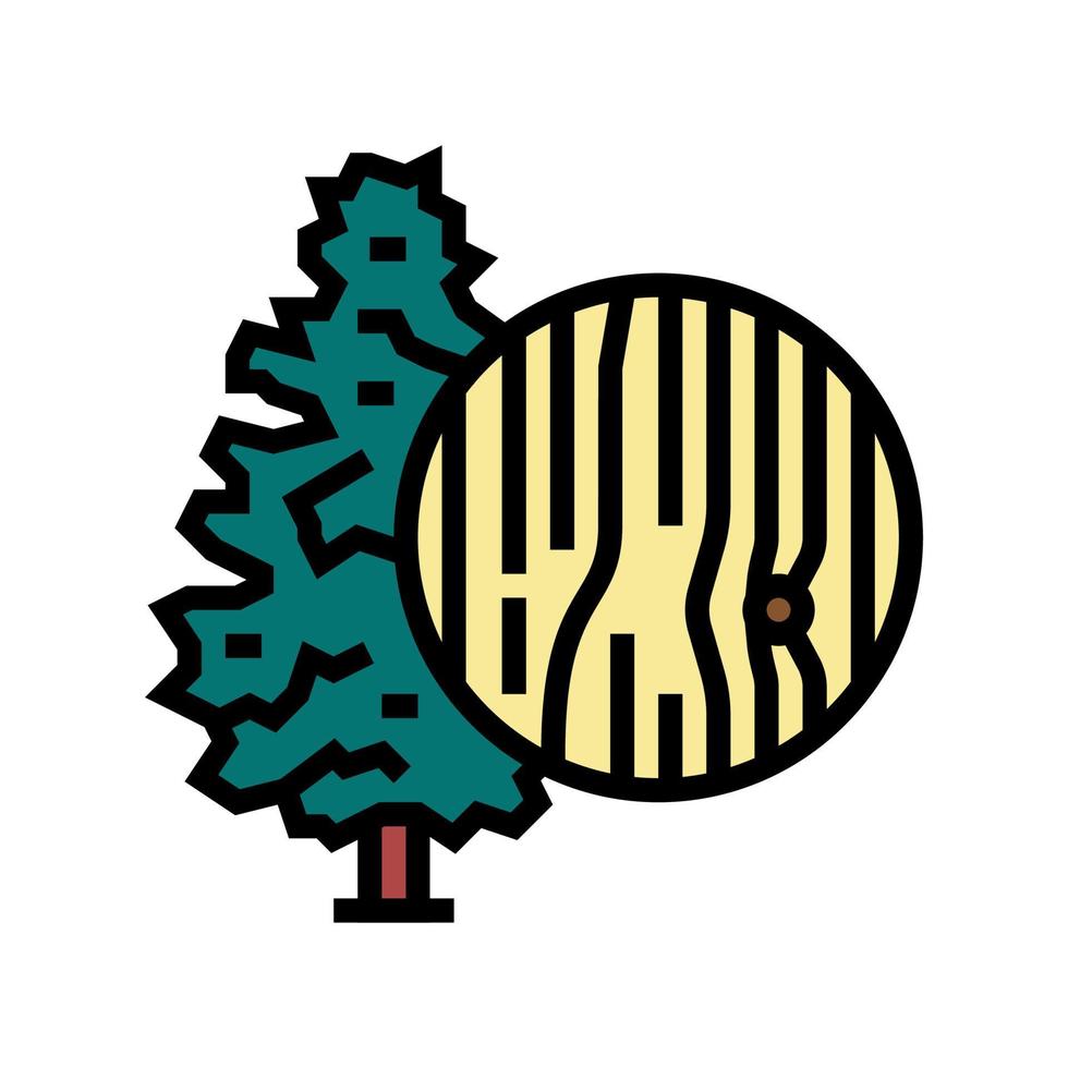 Fichte Holz Farbe Symbol Vektor Illustration