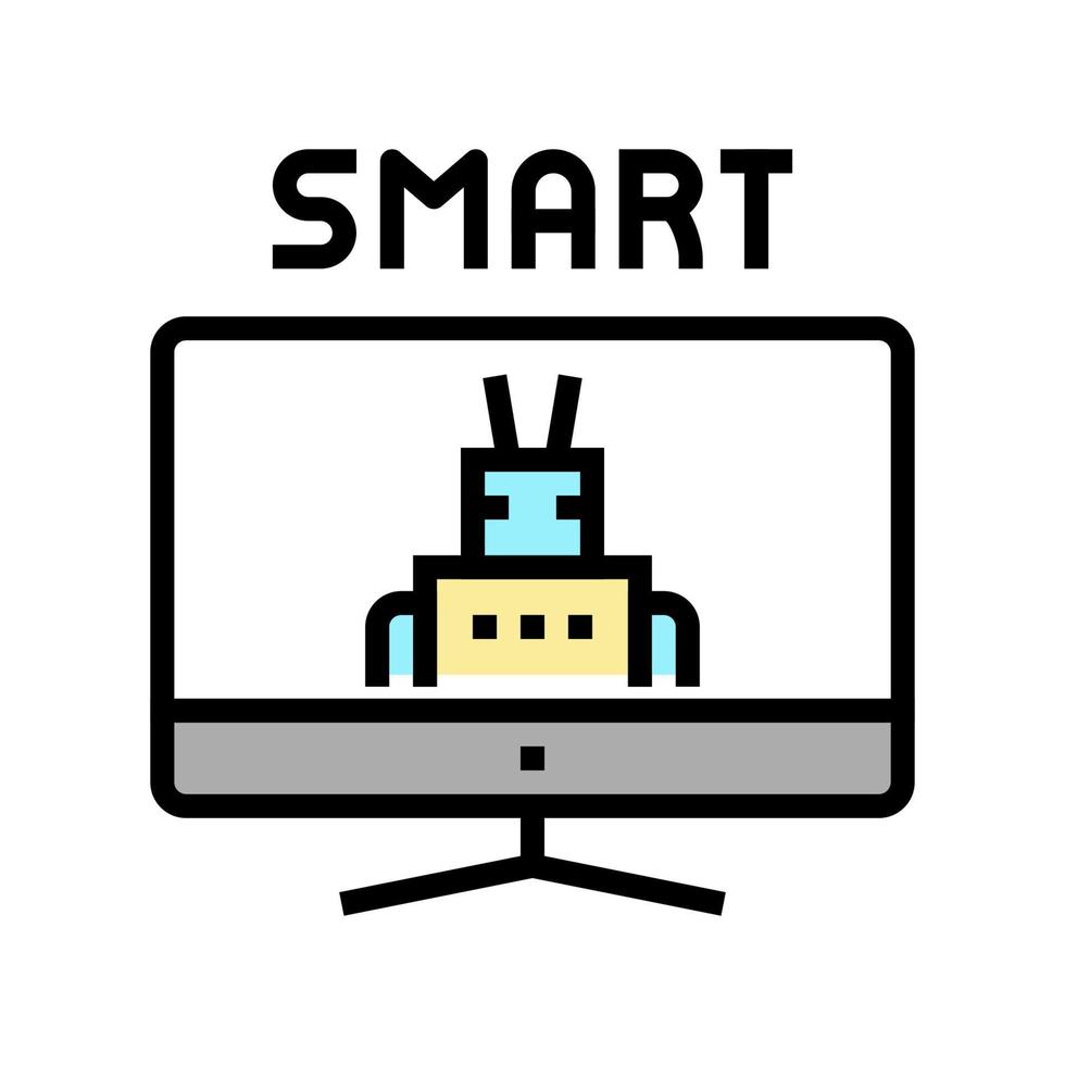 Smart Monitor Farbsymbol Vektor Illustration