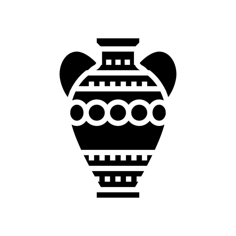 Amphora antikes Rom Glyphen-Symbol-Vektor-Illustration vektor