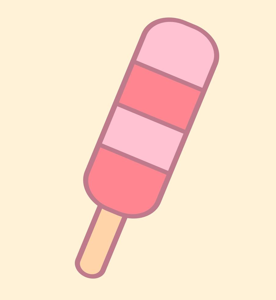 Eis-Illustration. nette bunte eiscreme-karikaturillustration vektor