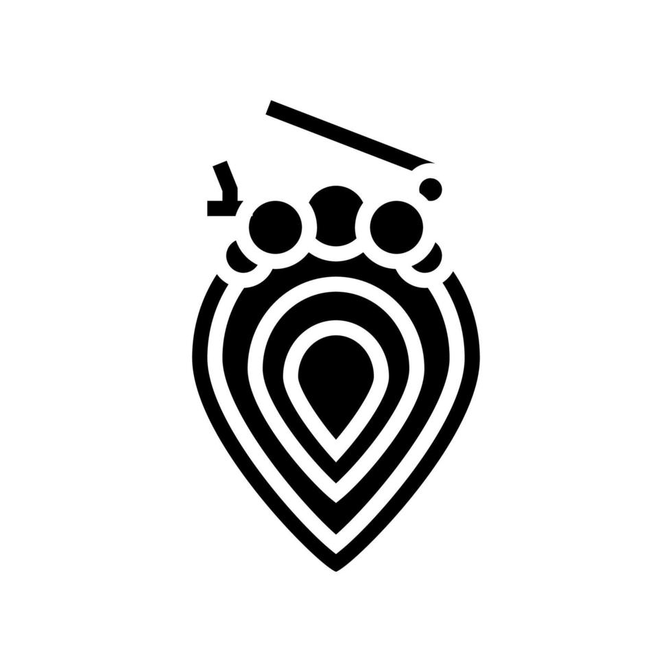 Broschen Schmucklinie Symbol Vektor Illustration