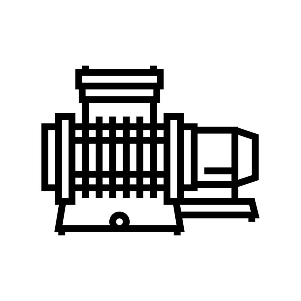 Membrankompressor Symbol Leitung Vektor Illustration flach
