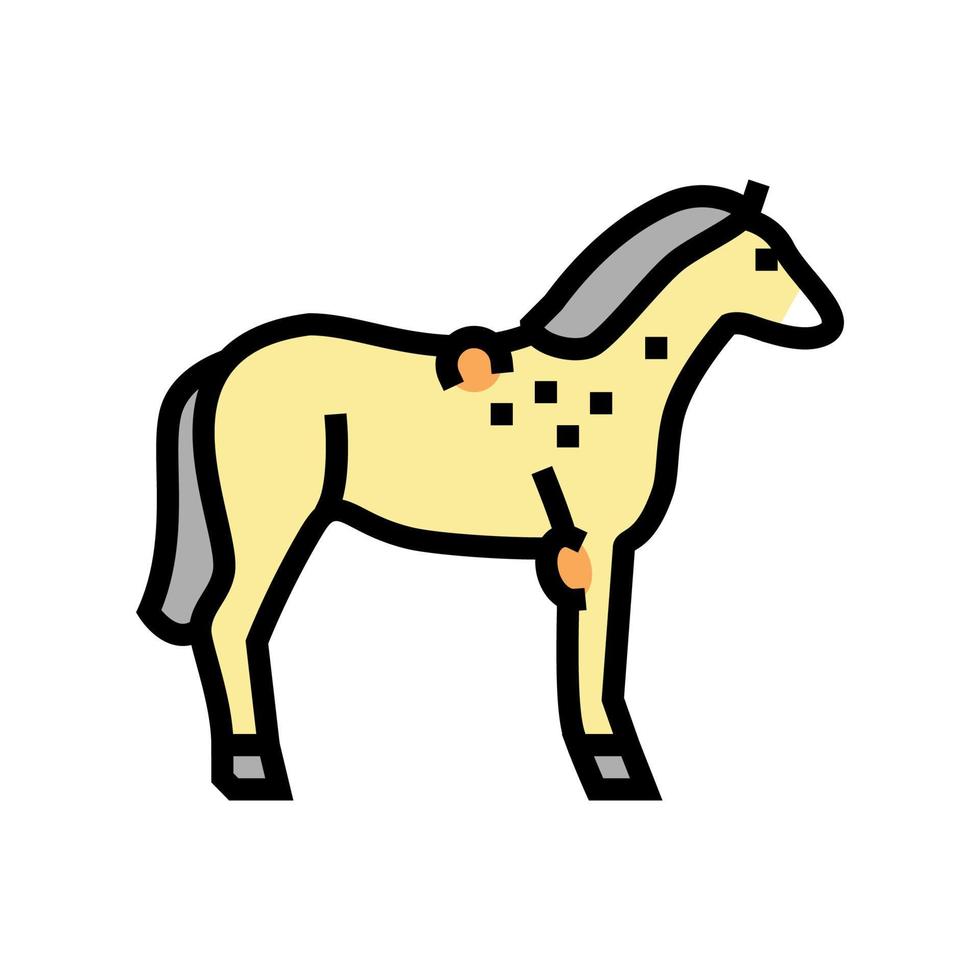 brucellos häst färg ikon vektorillustration vektor