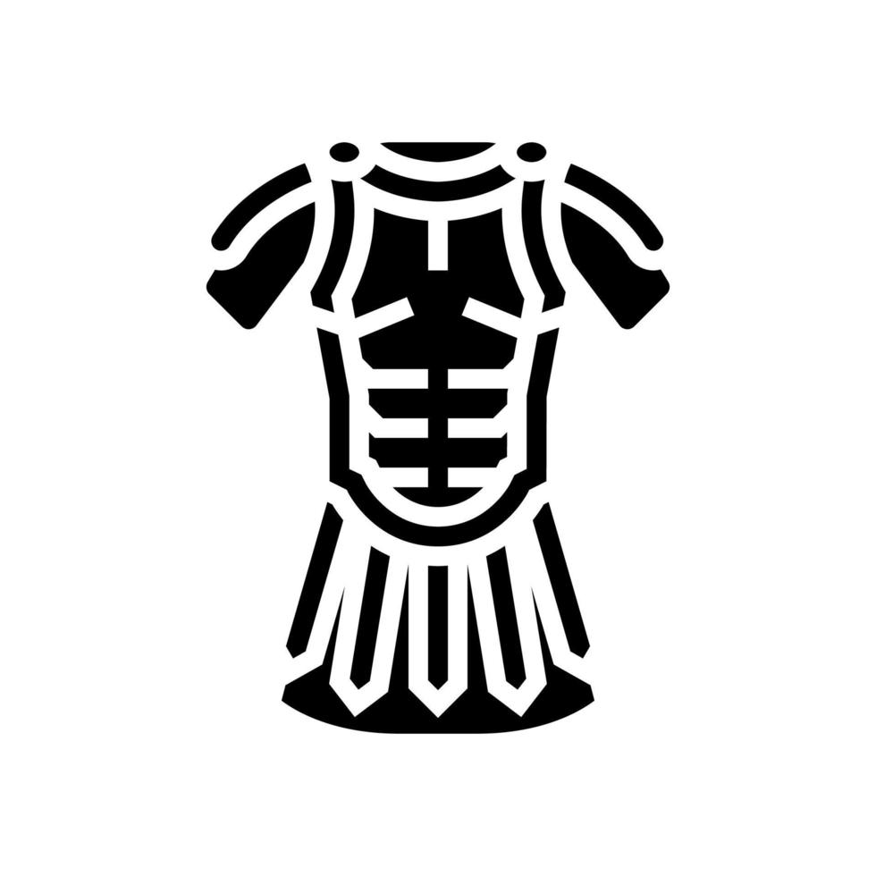 Legionäre Kleidung antikes Rom Glyphen-Symbol Vektor-Illustration vektor