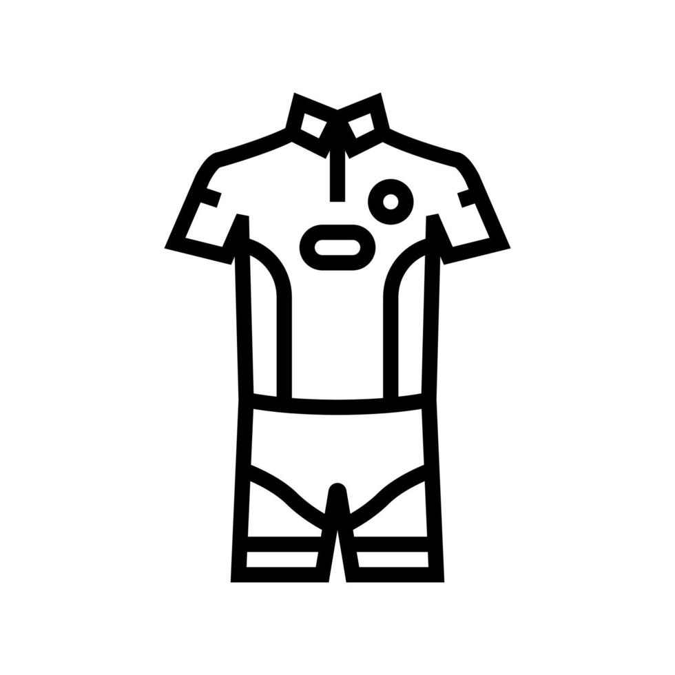 Männer Tennisbekleidung Symbol Leitung Vektor Illustration