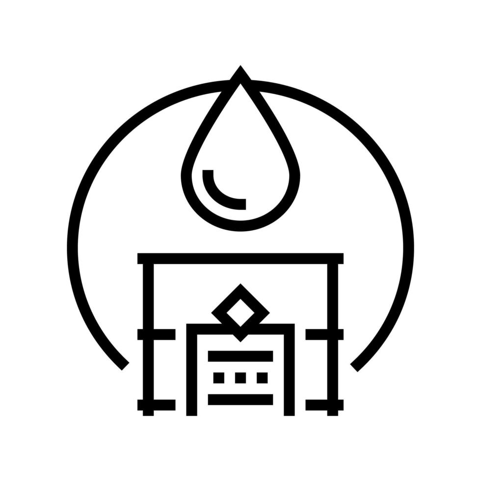 industrielle Ölproduktionslinie Symbol Vektor Illustration