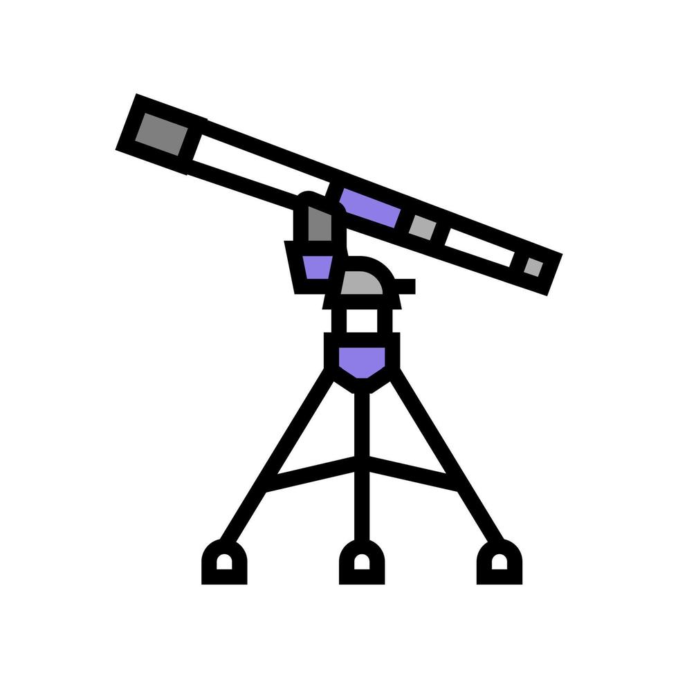Refraktor Planetarium Farbe Symbol Vektor Illustration