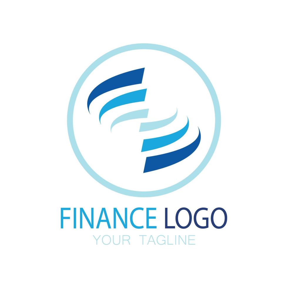 Business Finance und Marketing Logo Vektor Illustration Vorlage Icon Design Finanzbuchhaltung Logo mit modernem Vektorkonzept