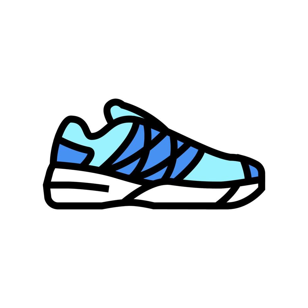 Frauen Tennisschuh Farbe Symbol Vektor Illustration