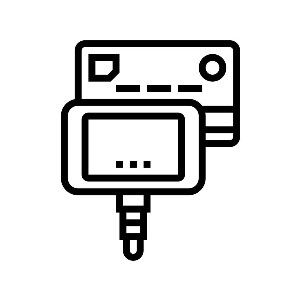 kort betalande pos terminal linje ikon vektorillustration vektor