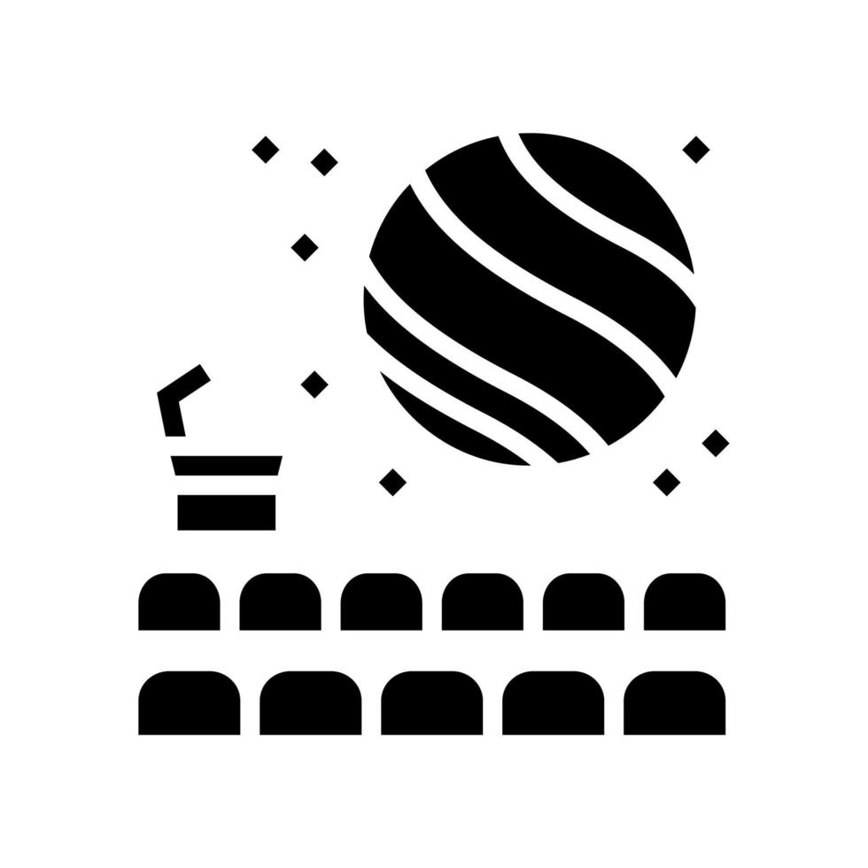 Halle der Planetariumslinie Symbol Vektor Illustration