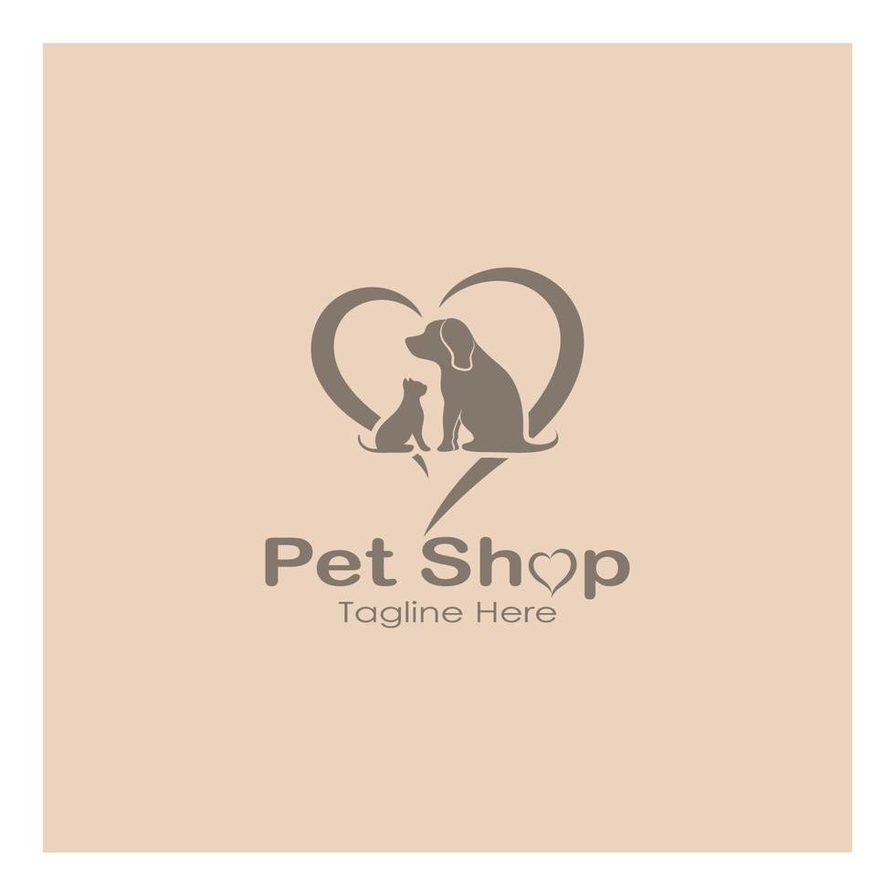 pet shop logo design symbol illustration vorlage vektor mit modernem konzept