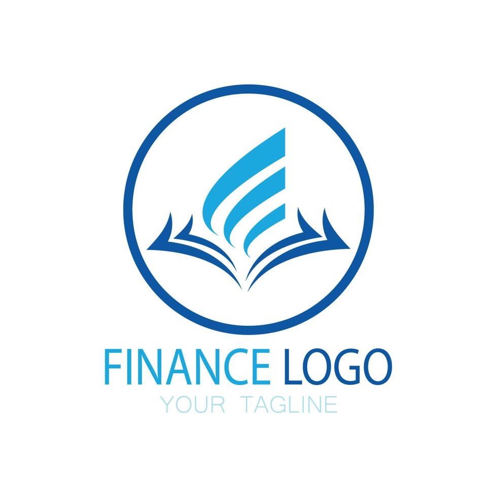 Business Finance und Marketing Logo Vektor Illustration Vorlage Icon Design Finanzbuchhaltung Logo mit modernem Vektorkonzept