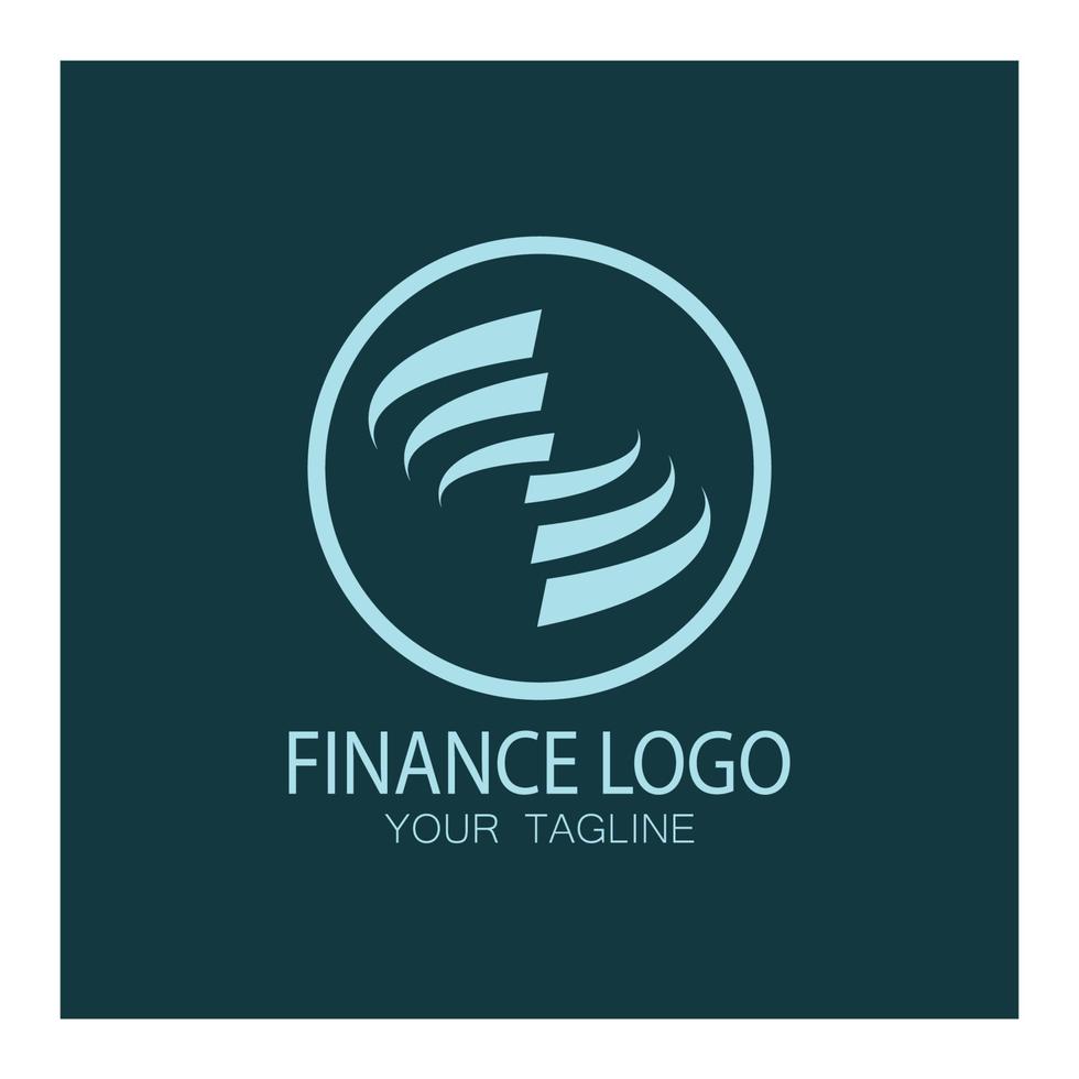 Business Finance und Marketing Logo Vektor Illustration Vorlage Icon Design Finanzbuchhaltung Logo mit modernem Vektorkonzept