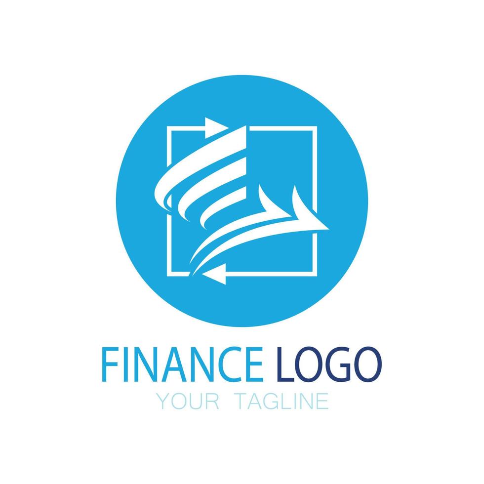 Business Finance und Marketing Logo Vektor Illustration Vorlage Icon Design Finanzbuchhaltung Logo mit modernem Vektorkonzept