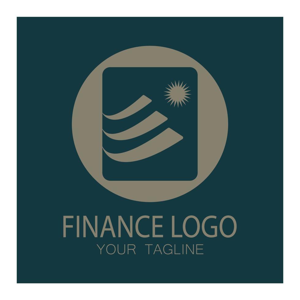 Business Finance und Marketing Logo Vektor Illustration Vorlage Icon Design Finanzbuchhaltung Logo mit modernem Vektorkonzept