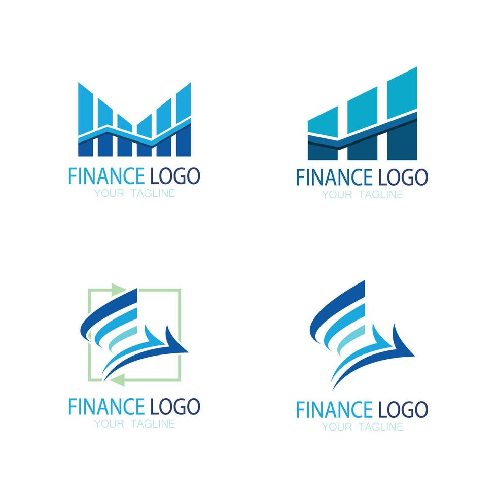 Business Finance und Marketing Logo Vektor Illustration Vorlage Icon Design Finanzbuchhaltung Logo mit modernem Vektorkonzept