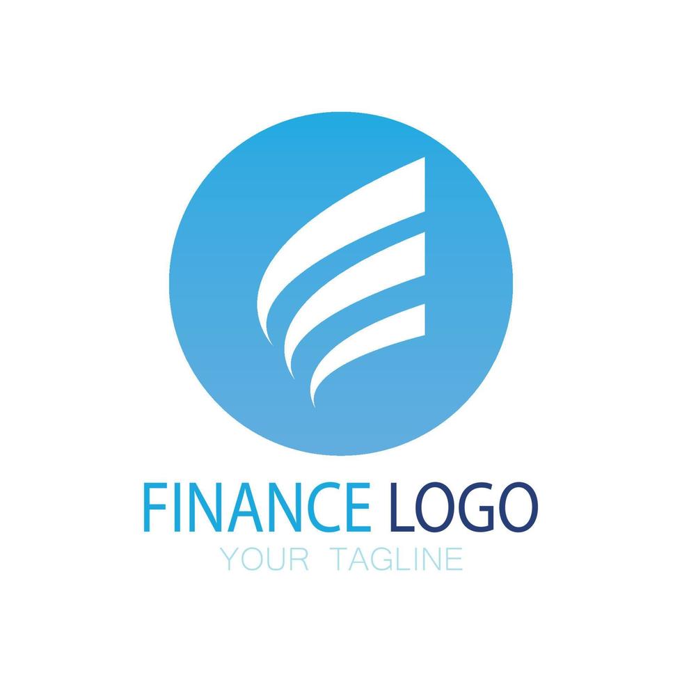 Business Finance und Marketing Logo Vektor Illustration Vorlage Icon Design Finanzbuchhaltung Logo mit modernem Vektorkonzept