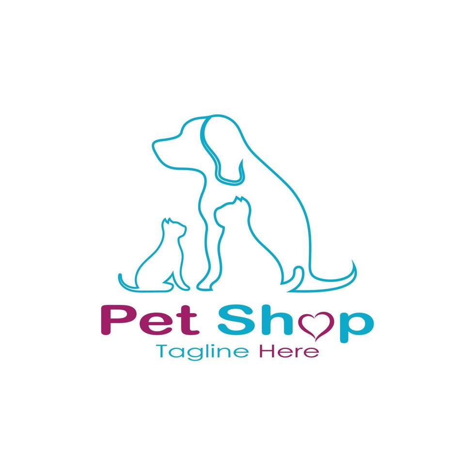 pet shop logo design symbol illustration vorlage vektor mit modernem konzept