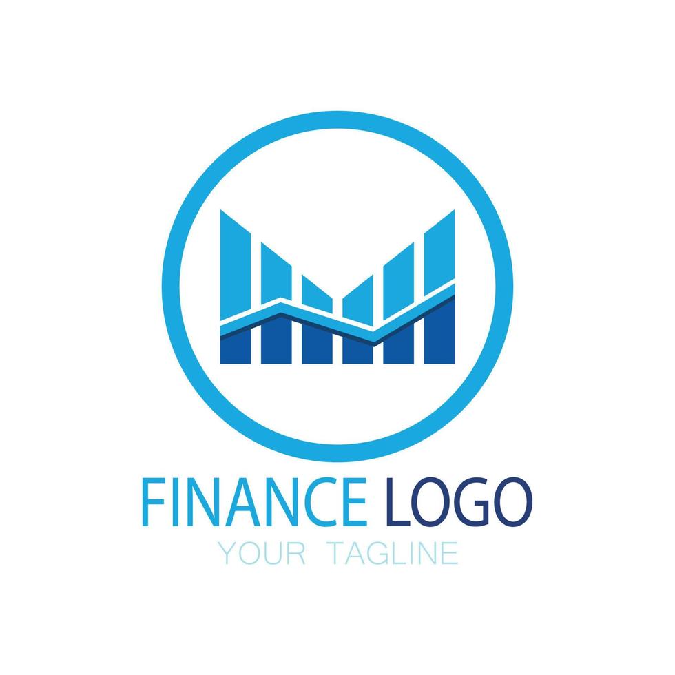 Business Finance und Marketing Logo Vektor Illustration Vorlage Icon Design Finanzbuchhaltung Logo mit modernem Vektorkonzept