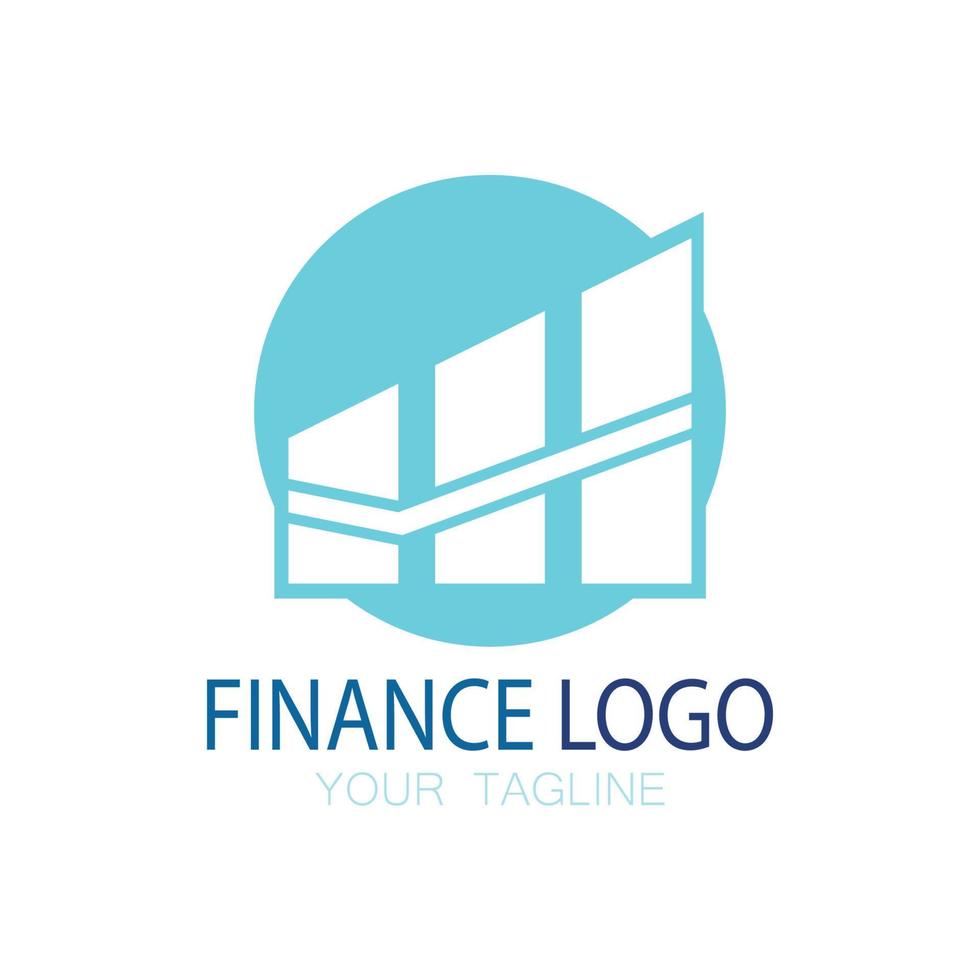 Business Finance und Marketing Logo Vektor Illustration Vorlage Icon Design Finanzbuchhaltung Logo mit modernem Vektorkonzept