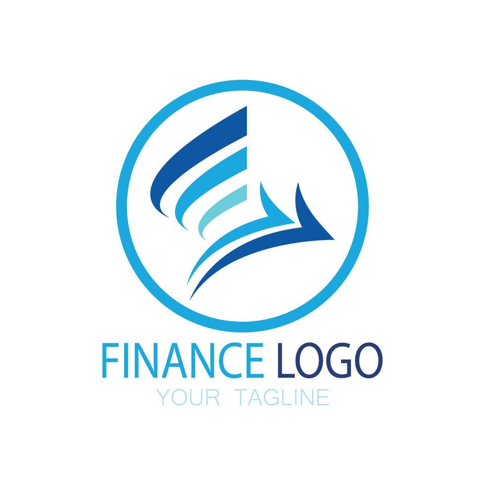 Business Finance und Marketing Logo Vektor Illustration Vorlage Icon Design Finanzbuchhaltung Logo mit modernem Vektorkonzept