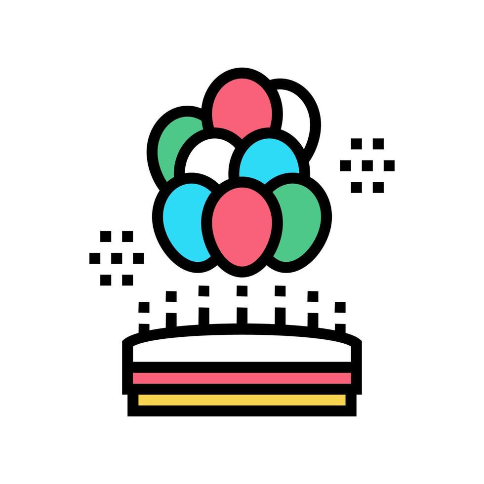 Geburtstag Luftballons Dekoration Farbe Symbol Vektor Illustration