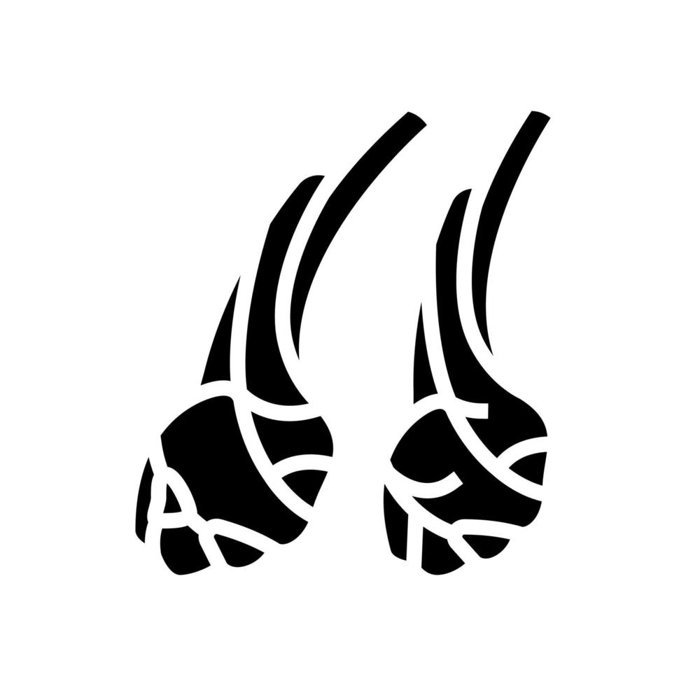 Hammelfleisch Glyphe Symbol Vektor Illustration