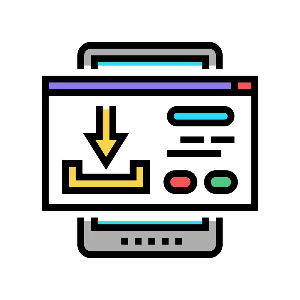 herunterladen inhalt ugc farbsymbol vektorillustration vektor