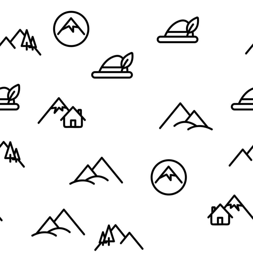 berg Alperna seamless mönster vektor