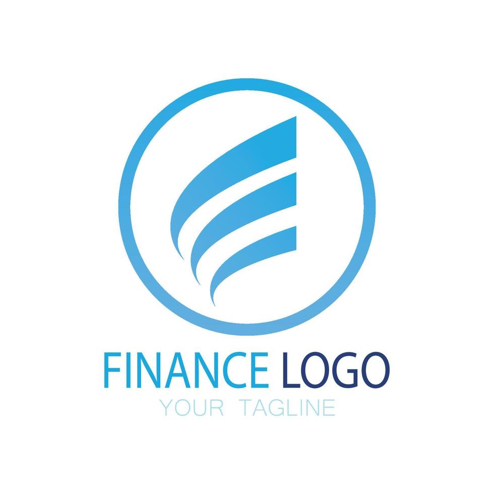 Business Finance und Marketing Logo Vektor Illustration Vorlage Icon Design Finanzbuchhaltung Logo mit modernem Vektorkonzept