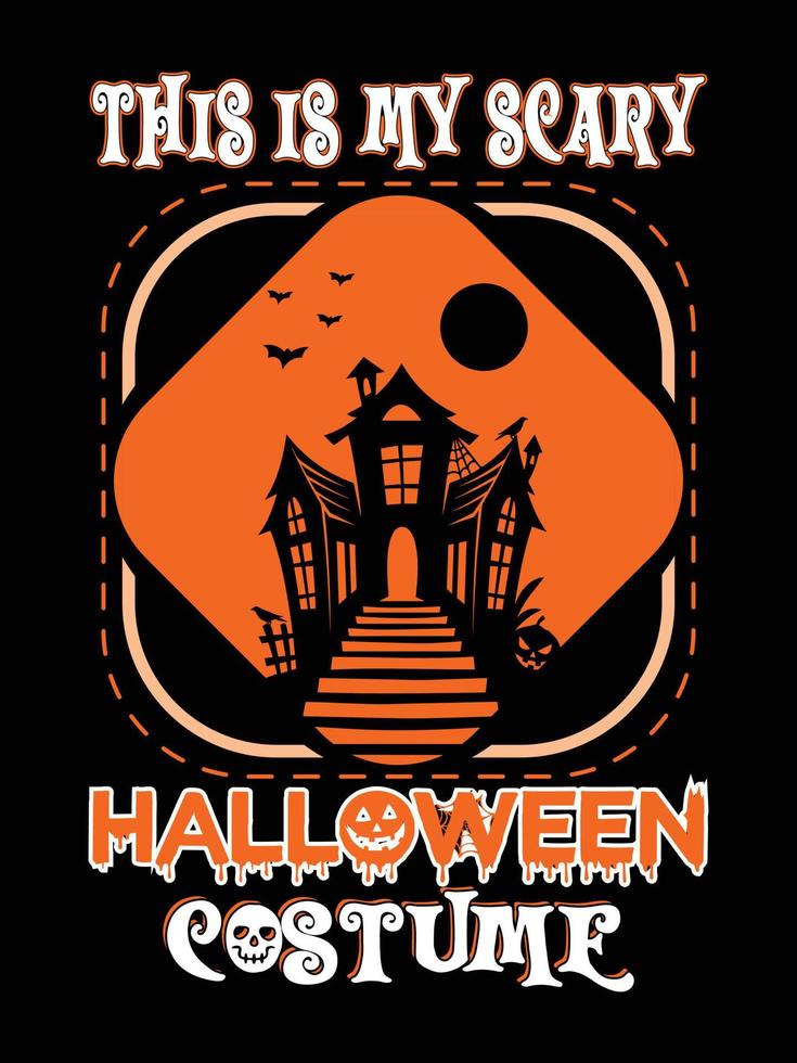 Halloween-Horror-Vintage-T-Shirt-Design, beängstigende Druckvorlagen-Vektorgrafiken, hochwertiges Typografie-Illustrations-Shirt-Design vektor