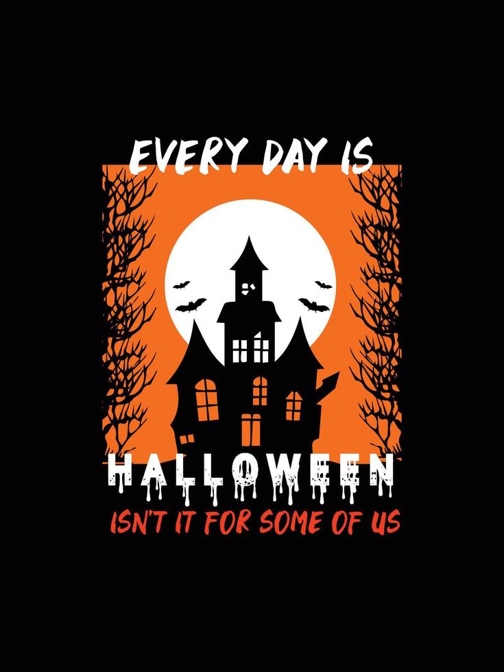 Halloween-Horror-Vintage-T-Shirt-Design, beängstigende Druckvorlagen-Vektorgrafiken, hochwertiges Typografie-Illustrations-Shirt-Design vektor