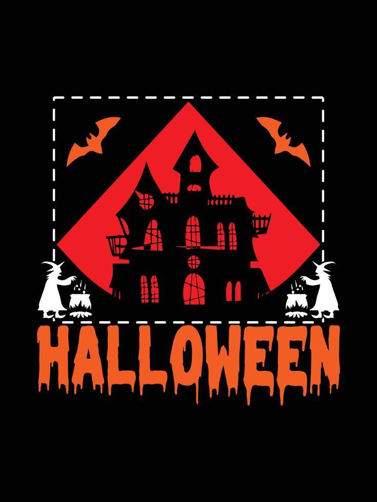 Halloween-Horror-Vintage-T-Shirt-Design, beängstigende Druckvorlagen-Vektorgrafiken, hochwertiges Typografie-Illustrations-Shirt-Design vektor