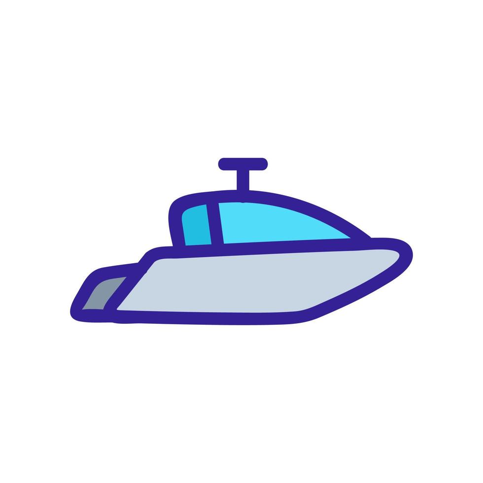 yacht ikon vektor. isolerade kontur symbol illustration vektor