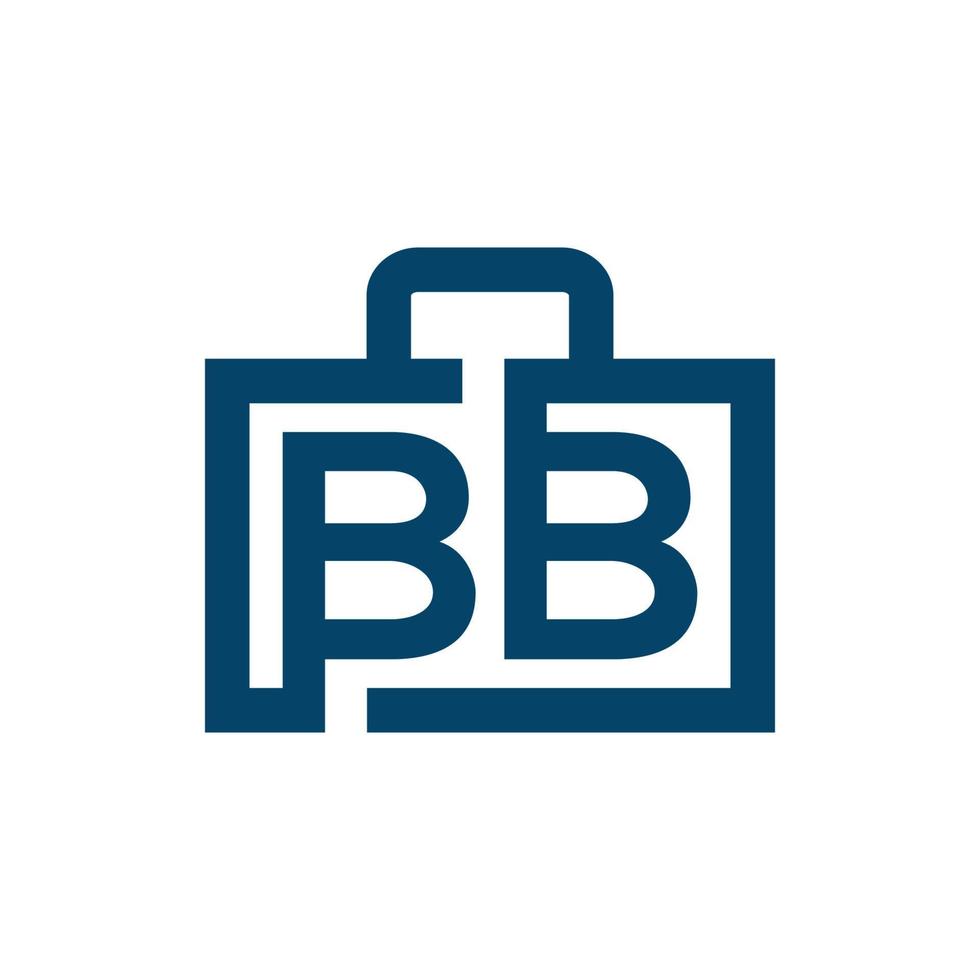Buchstabe bb Geschäft Aktenkoffer-Logo-Vorlage vektor
