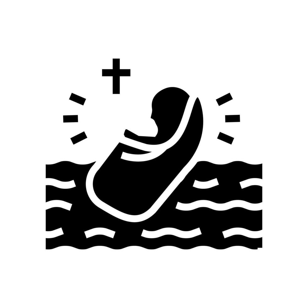 taufe christentum glyph symbol vektor illustration