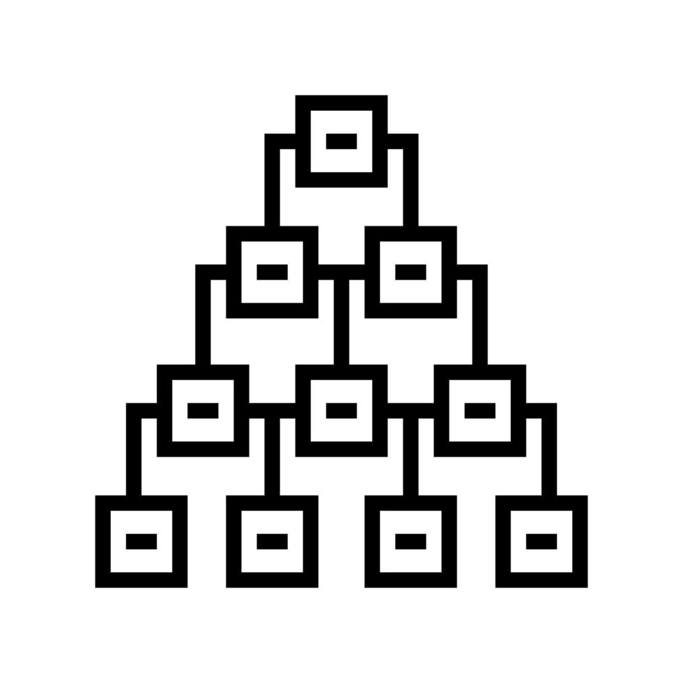 Hierarchie Diagramm Symbol Leitung Vektor Illustration