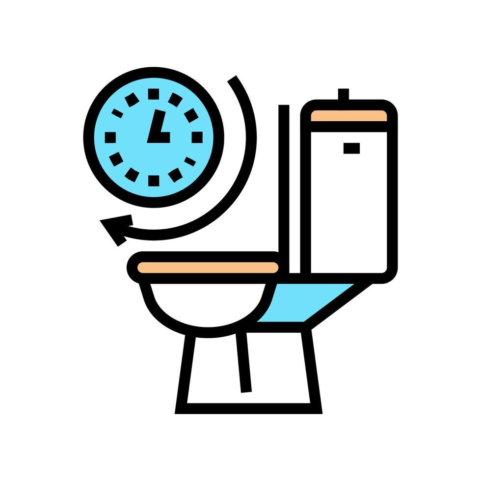 frekvent urinering färg ikon vektor illustration