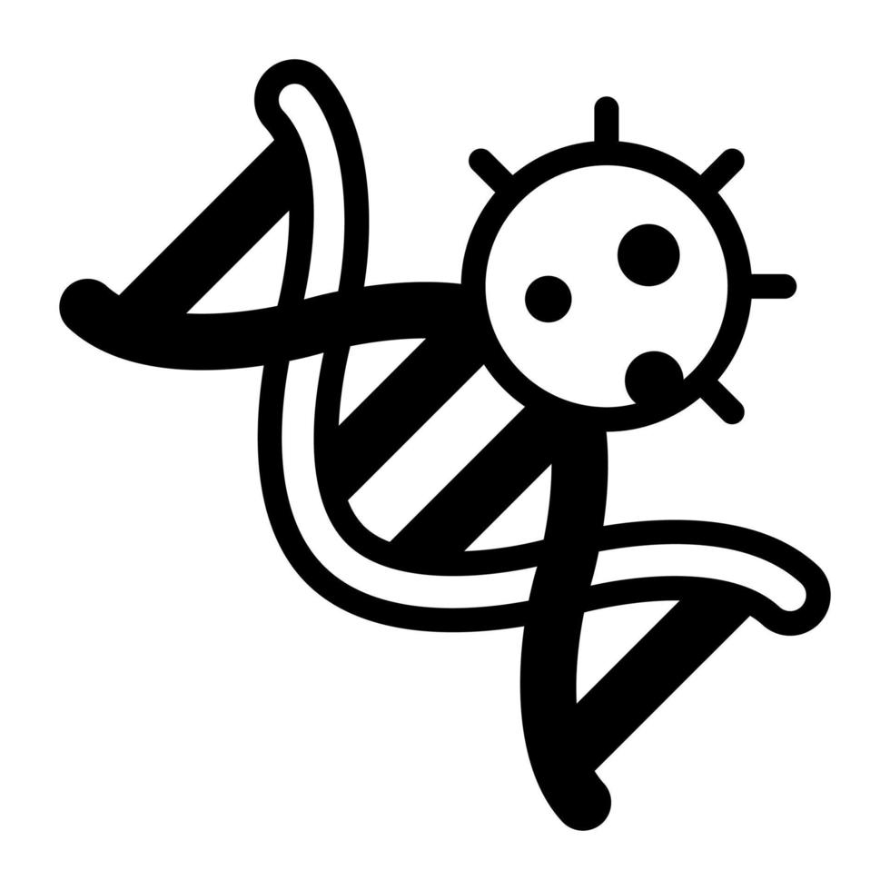 DNA, Gene-Symbol, Gesundheitswesen und medizinisches Symbol. vektor